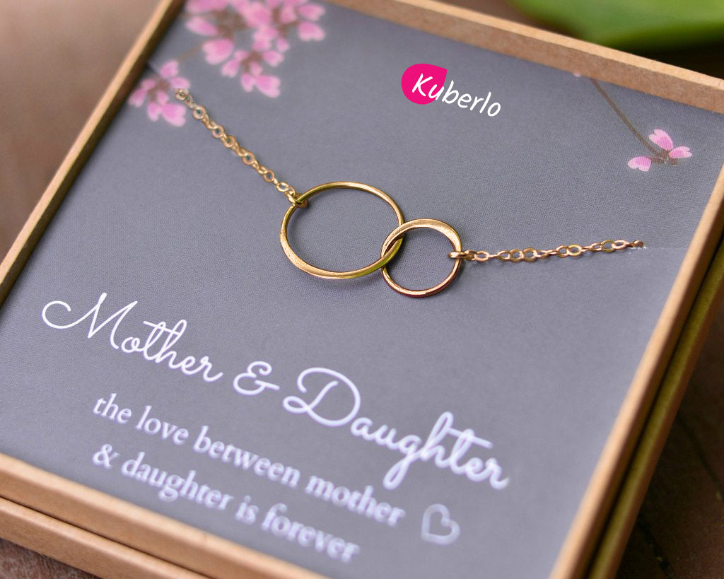 Mother and best sale daughter circle necklace