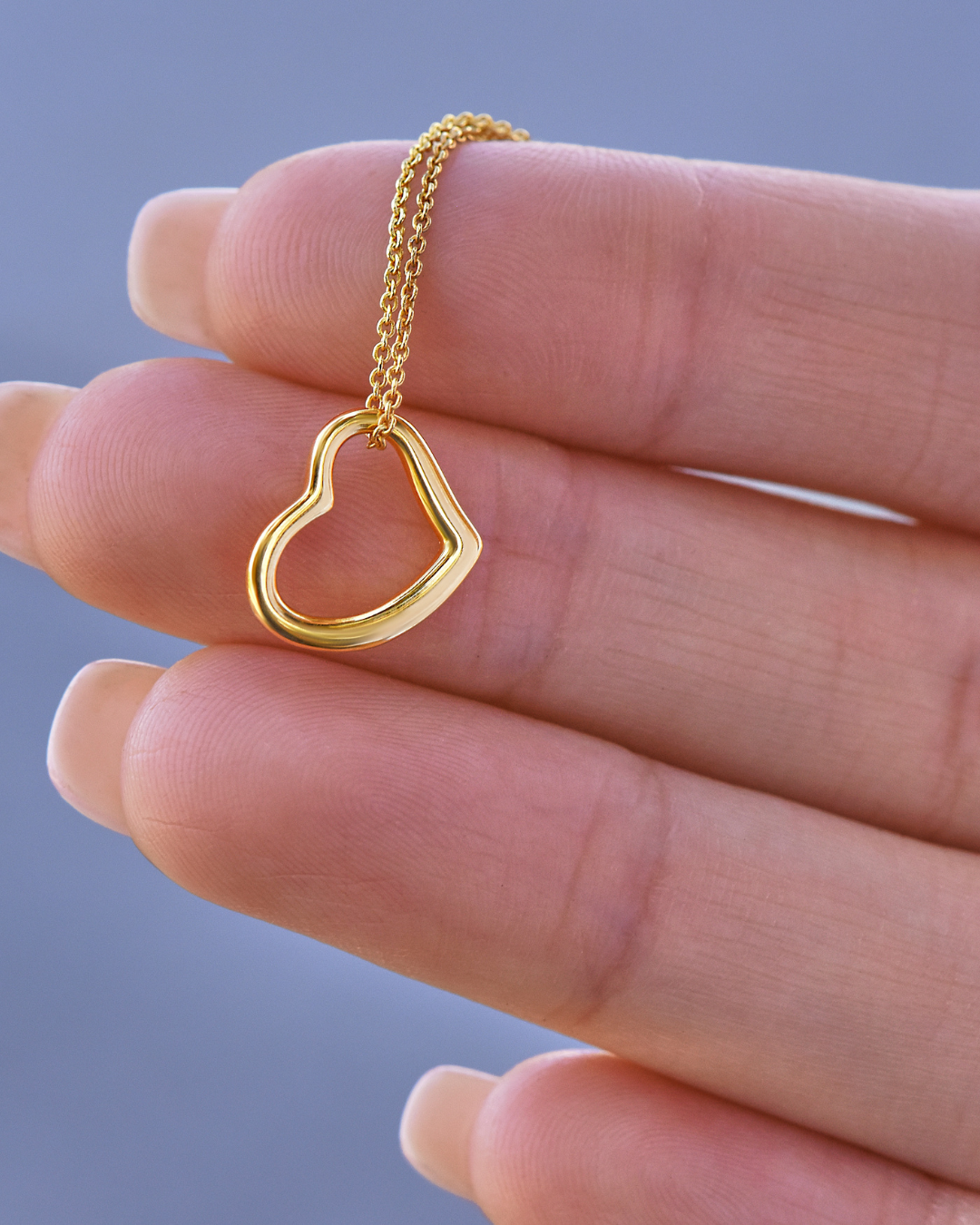 Buy Dainty Gold Heart Necklace, Thin Open Heart Pendant, 14K Gold Layering  Chain, Minimalist, Gift for Her, Cable Chain, Everyday Jewelry Online in  India - Etsy